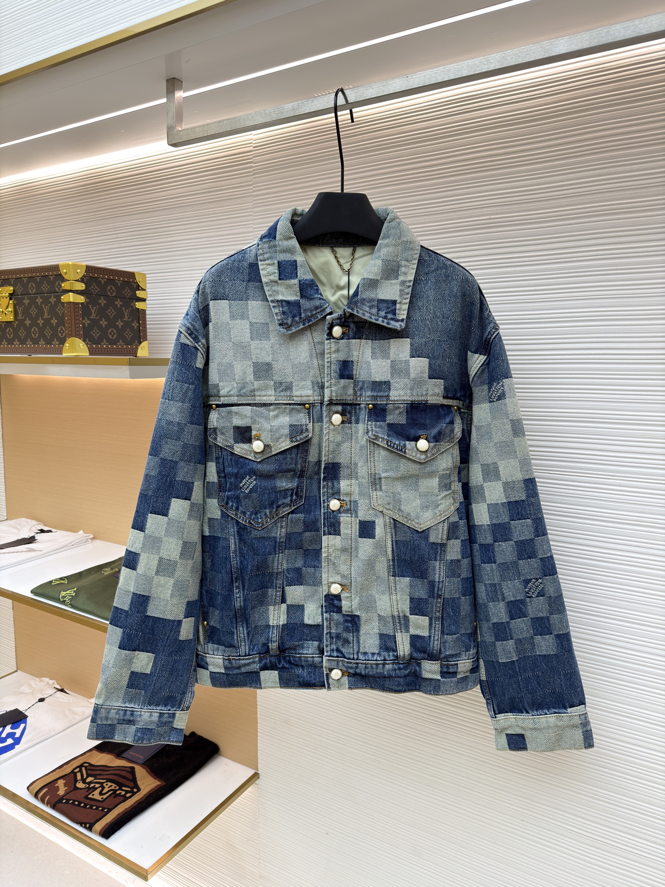 L X V Mosaic Denim Jacket