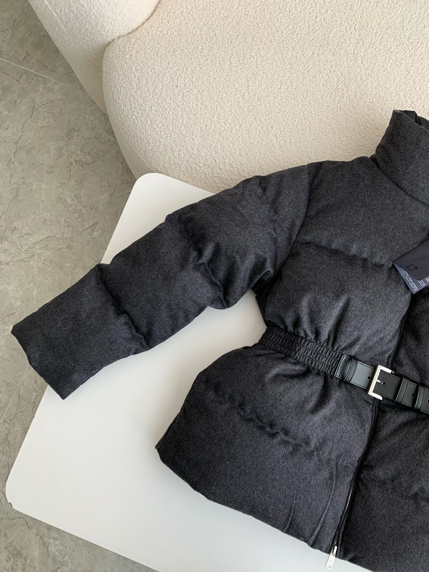 PRD logo stand collar down jacket