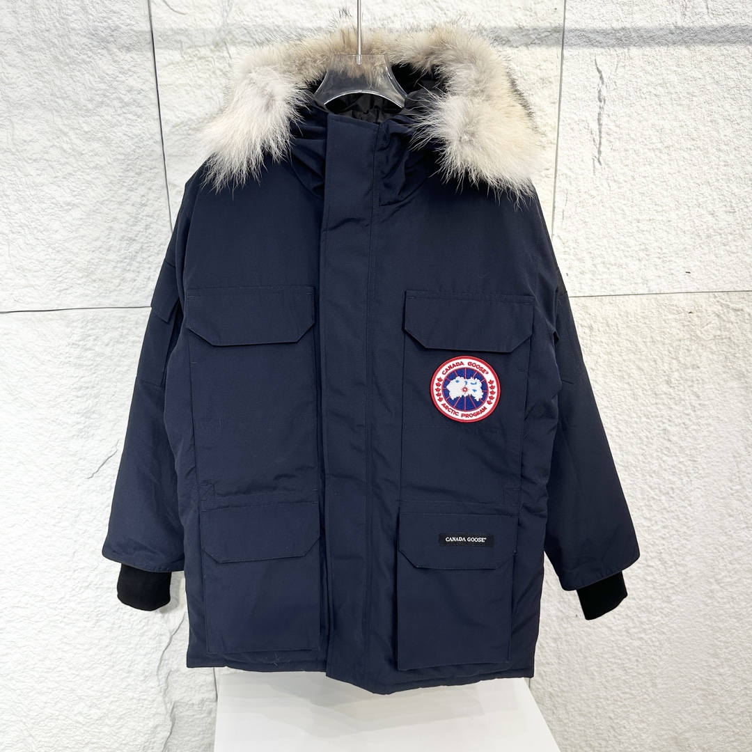 Canada G Down Jacket Puffer Coat Navy Blue