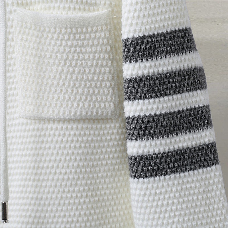 TB Knit Fleece Hooded Sweatshirt with Zipper