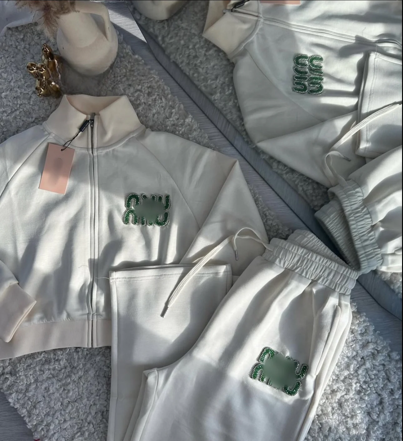 Miu Miu white green set