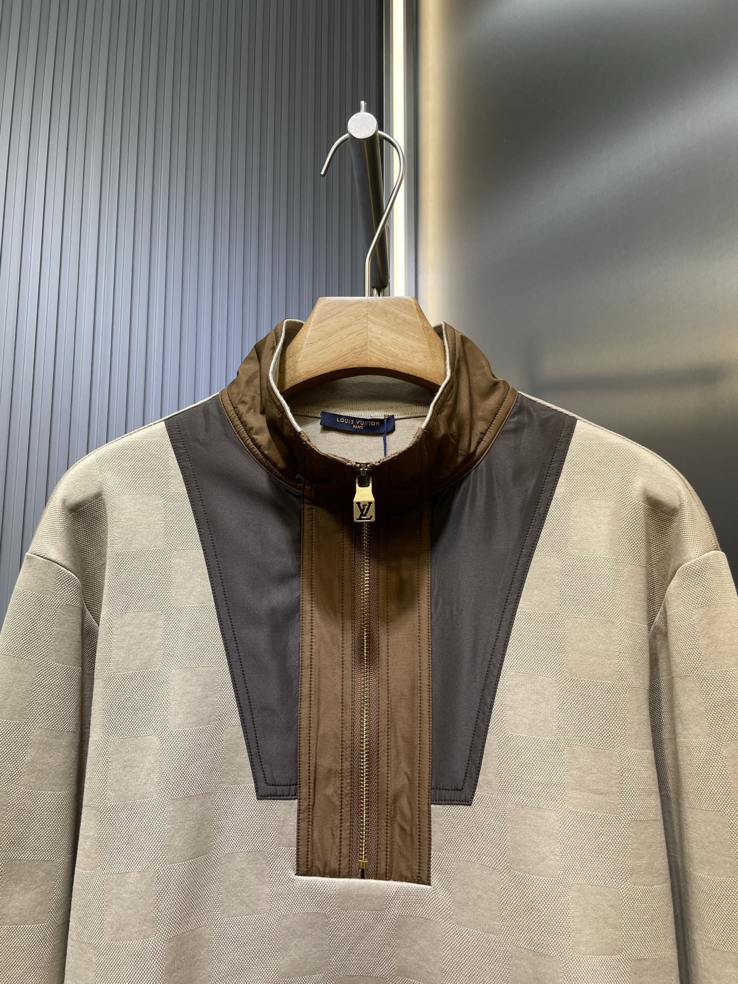 L X V Checkered Half-Zip Workwear Pullover 2025