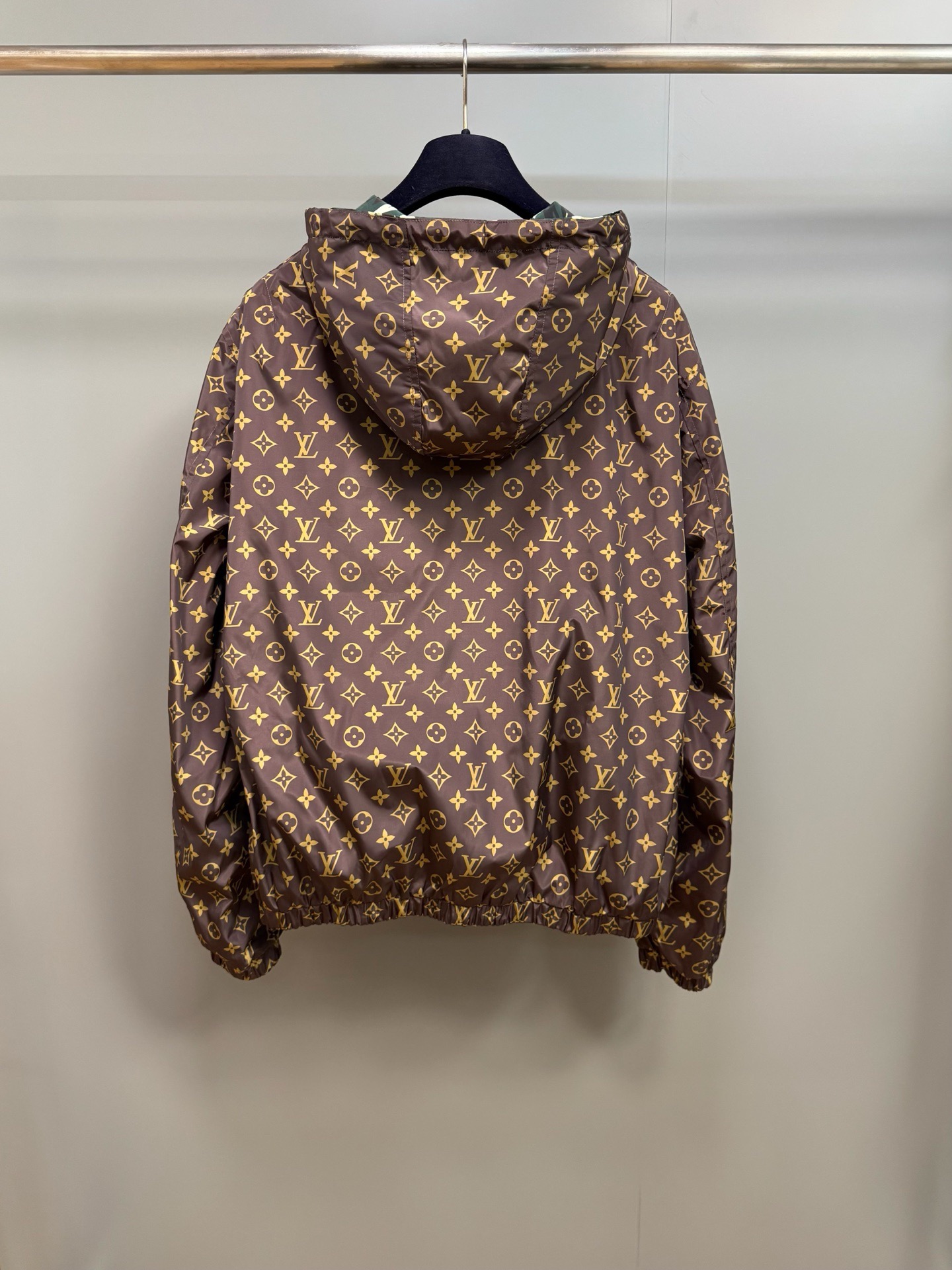 L X V Camouflage Nylon Reversible Jacket