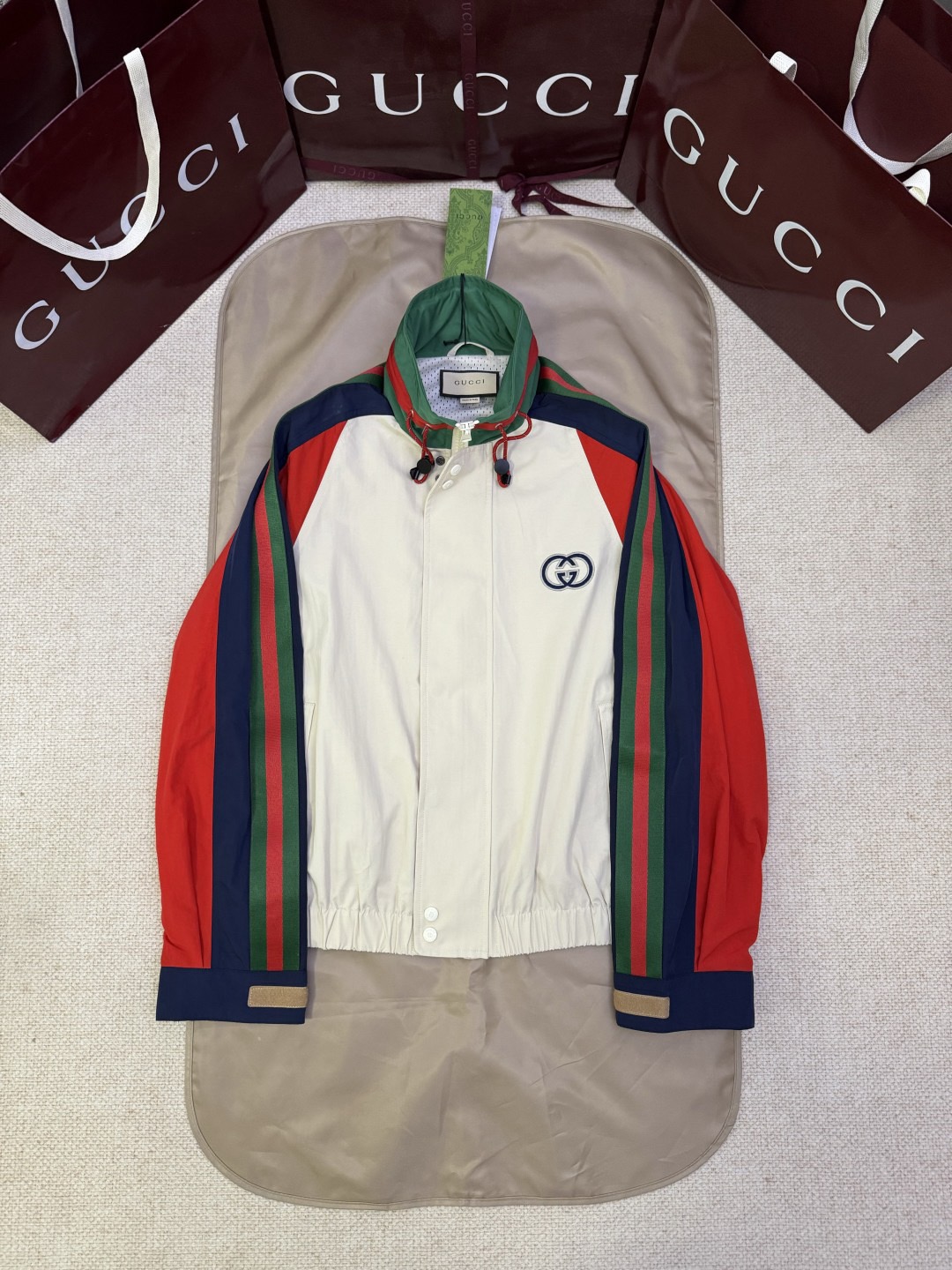GUC Nylon Color-Block Patchwork Jacket