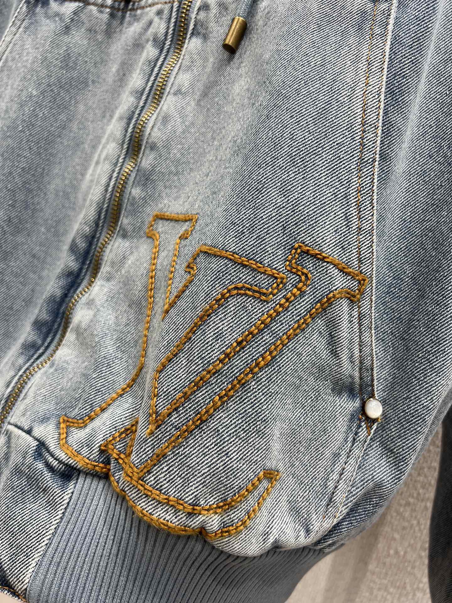 L X V Denim Hooded Jacket