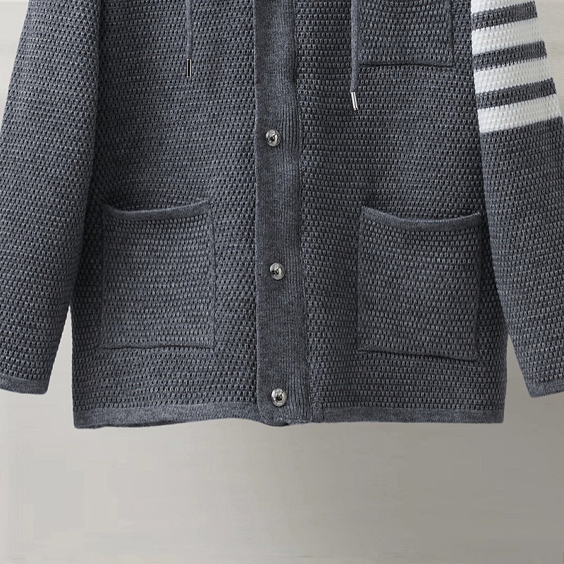 TB Knit Fleece Hooded Sweatshirt with Zipper