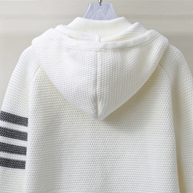 TB Knit Fleece Hooded Sweatshirt with Zipper