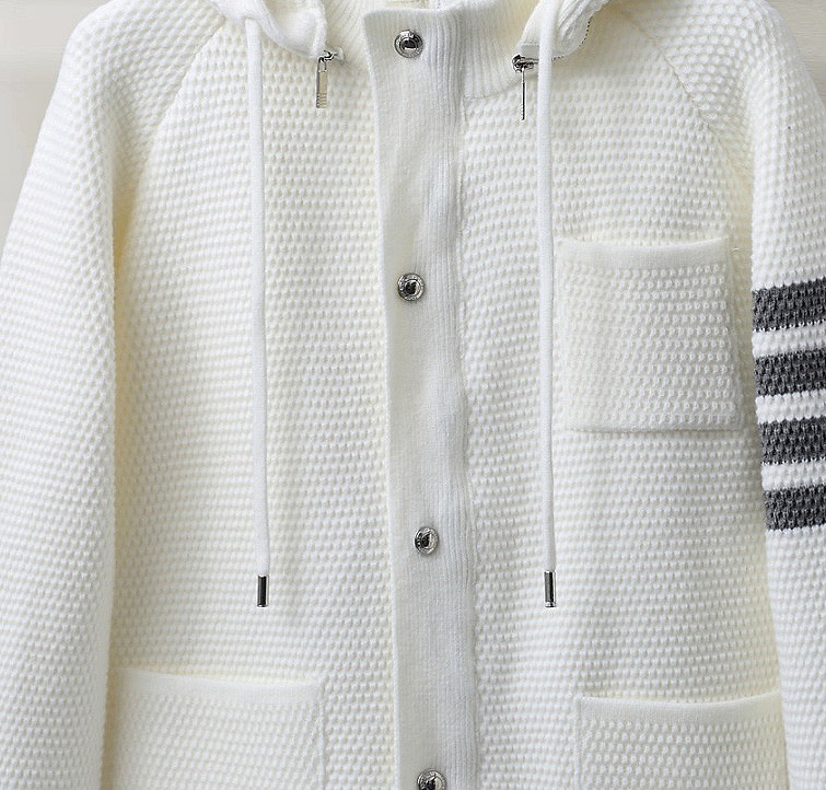 TB Knit Fleece Hooded Sweatshirt with Zipper