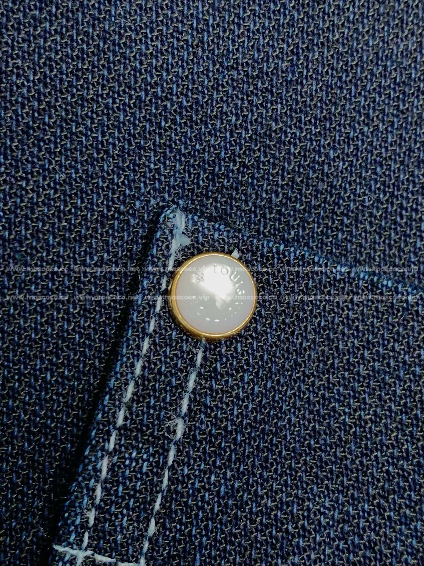 L X V SS25 Zippered open-and-closed spliced turn-down collar jacket