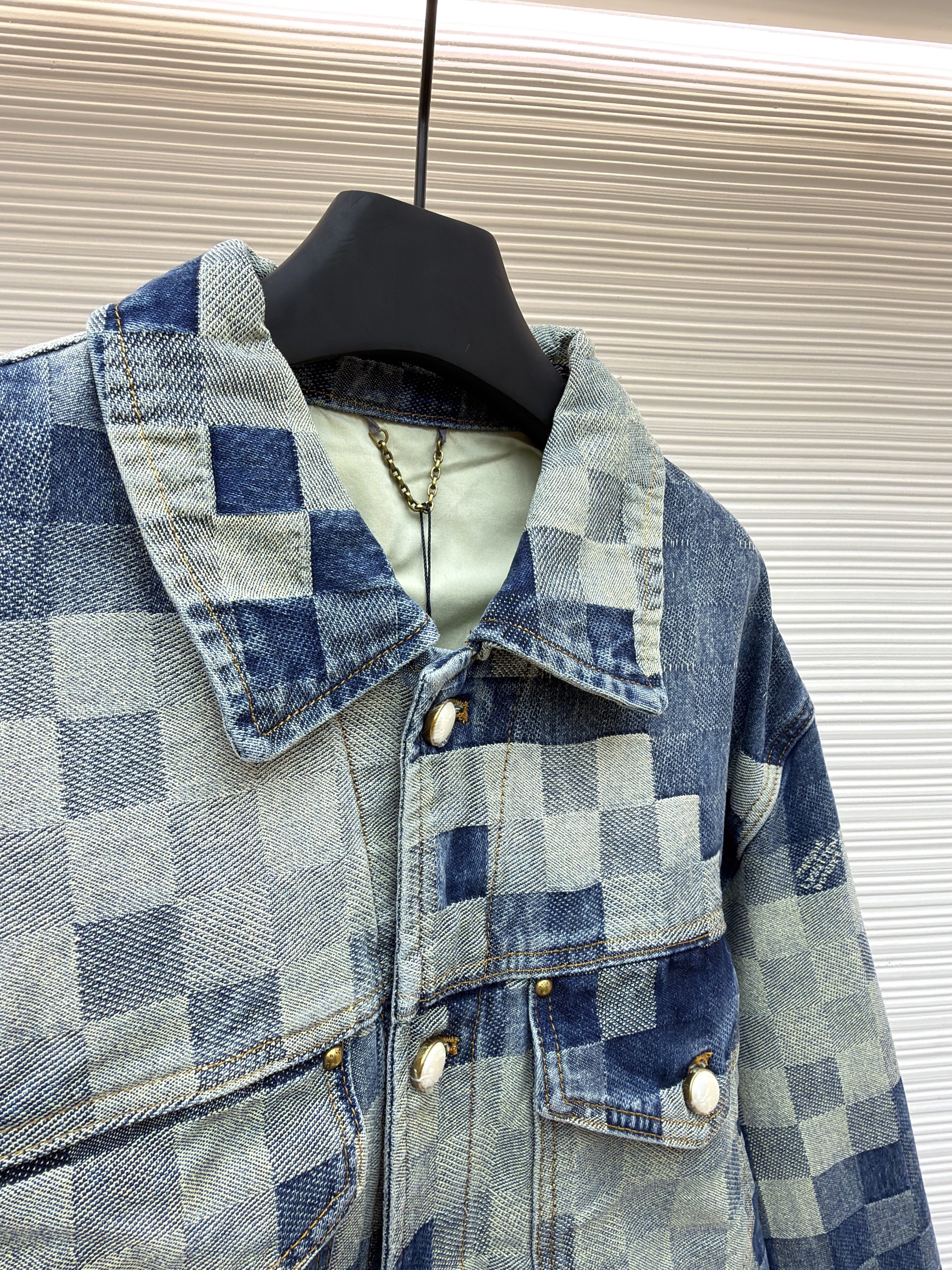 L X V Mosaic Denim Jacket