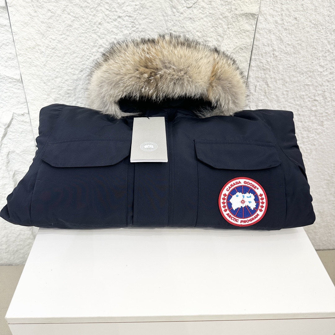 Canada G Down Jacket Puffer Coat Navy Blue