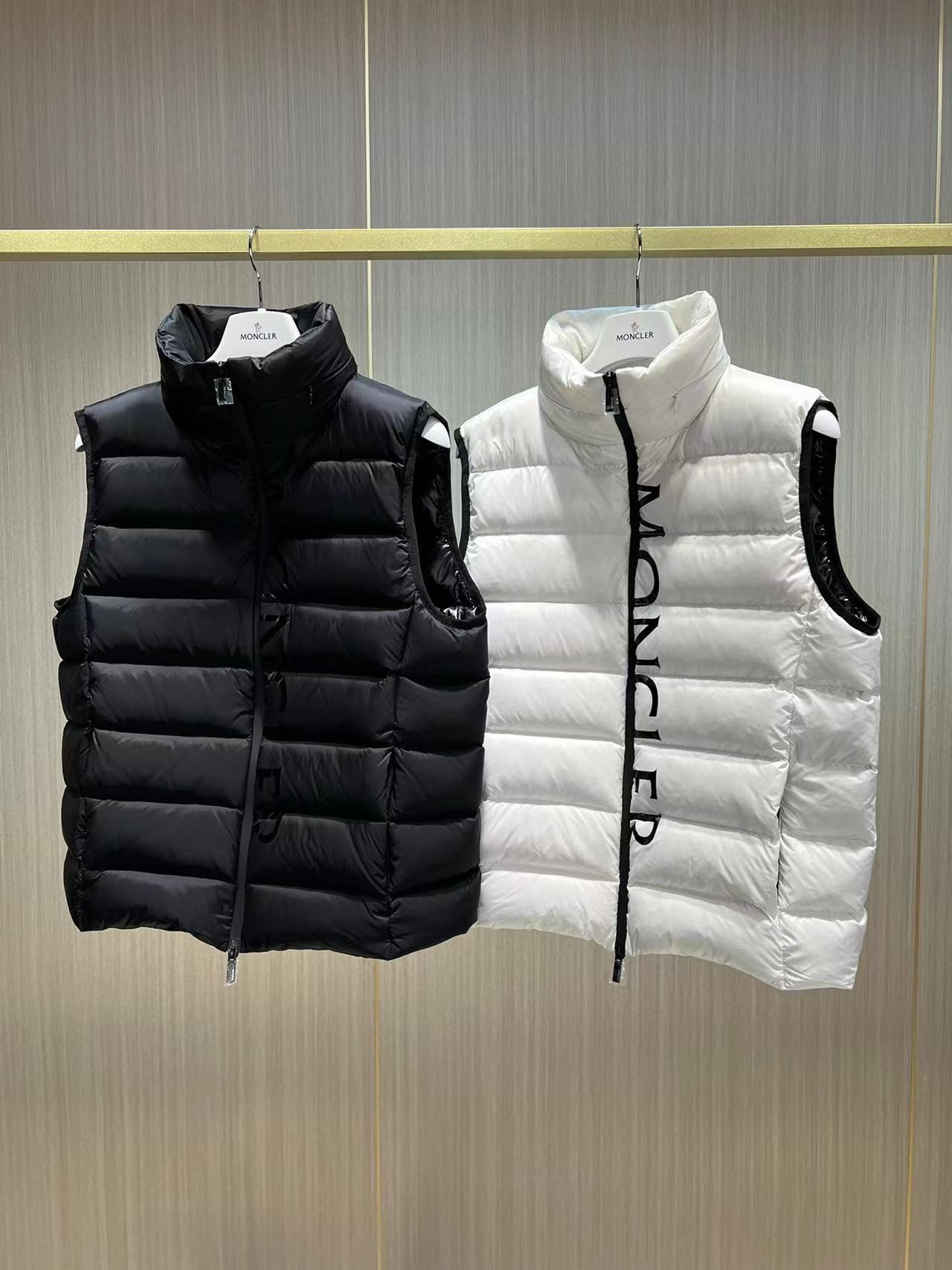 MONC down stand collar vest