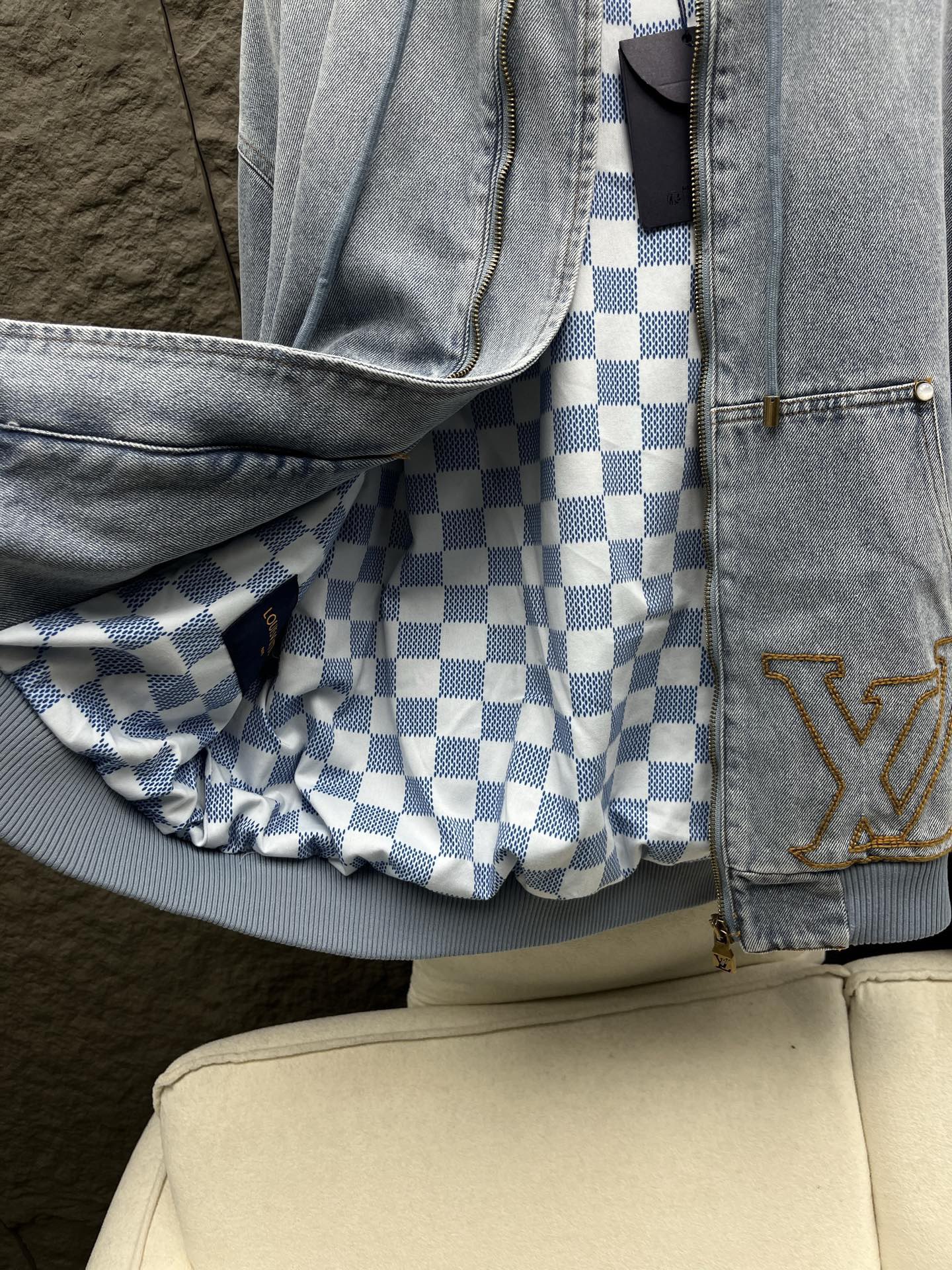 L X V Denim Hooded Jacket