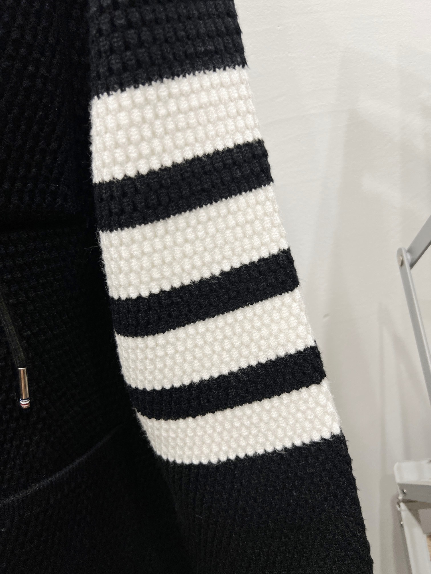 TB Knit Fleece Hooded Sweatshirt with Zipper