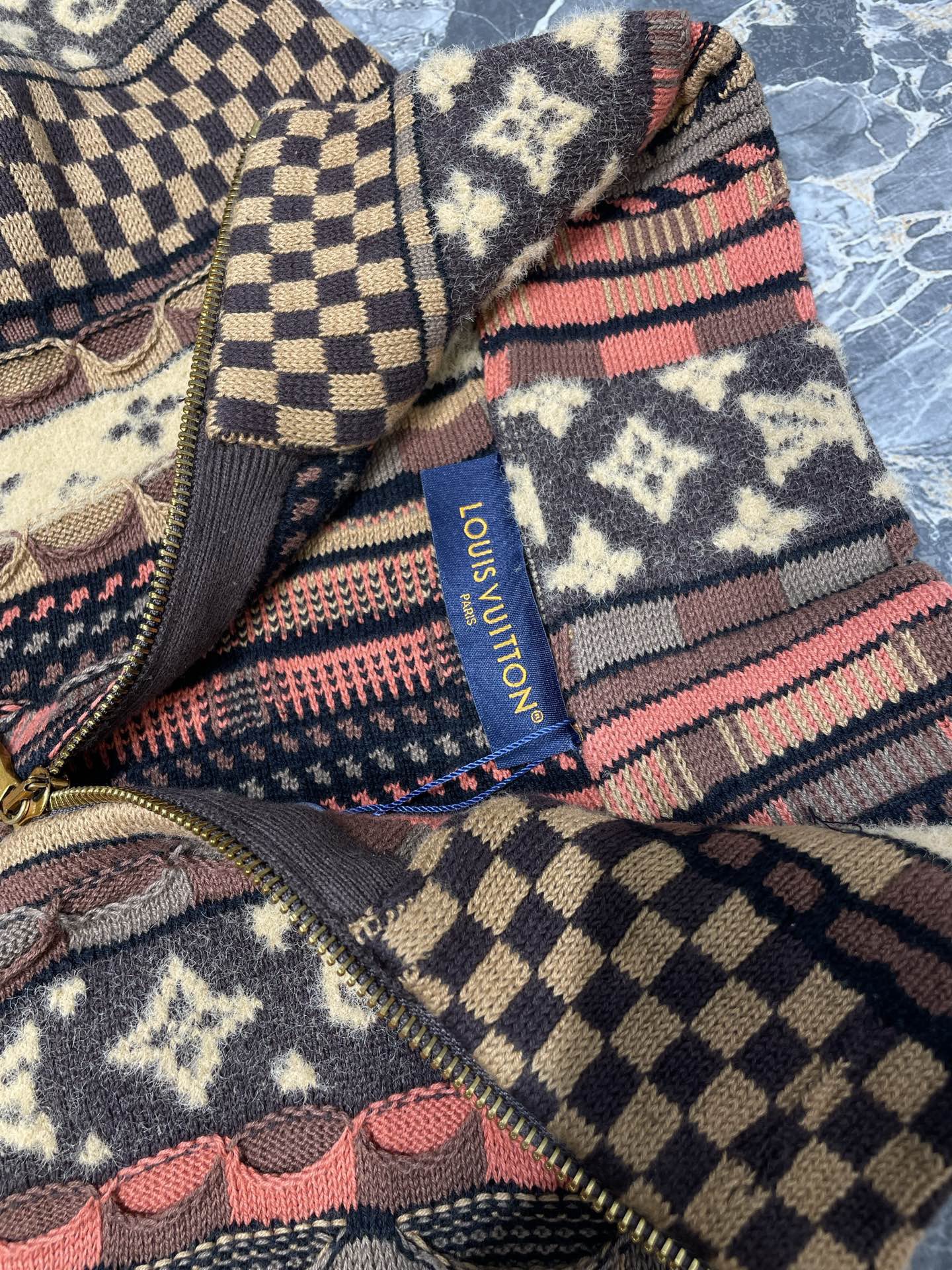 L X V 25FF X Nigo Half-zip turtleneck sweater