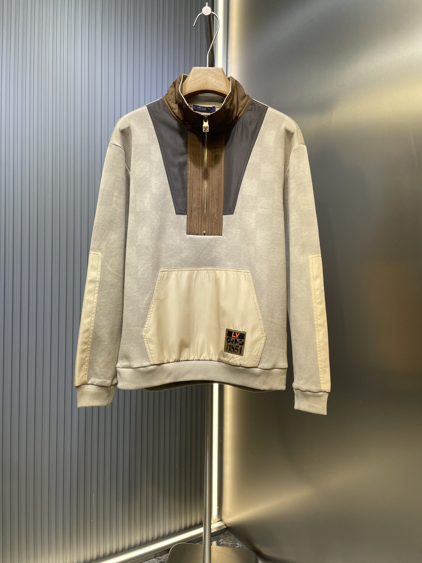 L X V Checkered Half-Zip Workwear Pullover 2025