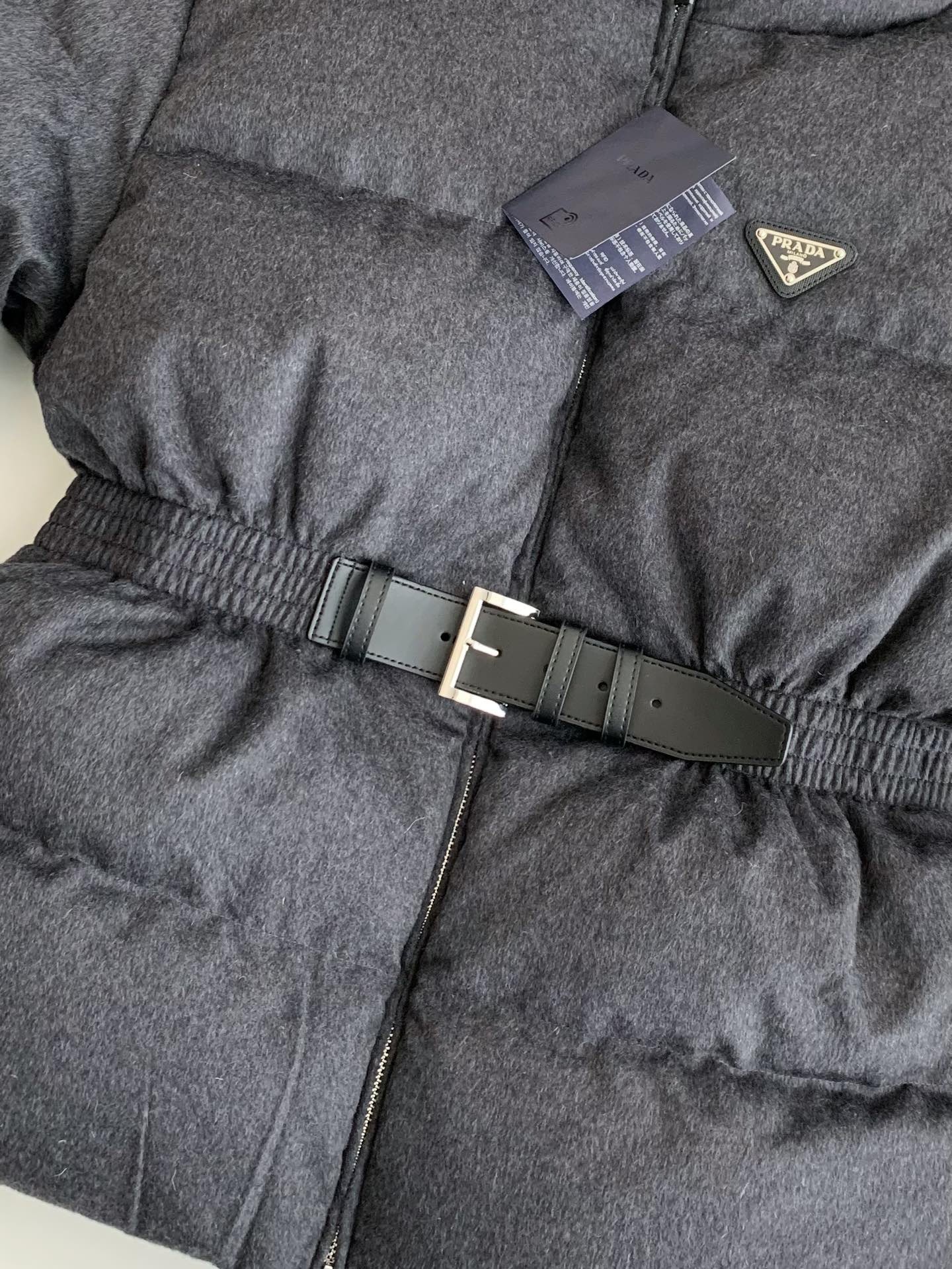 PRD logo stand collar down jacket