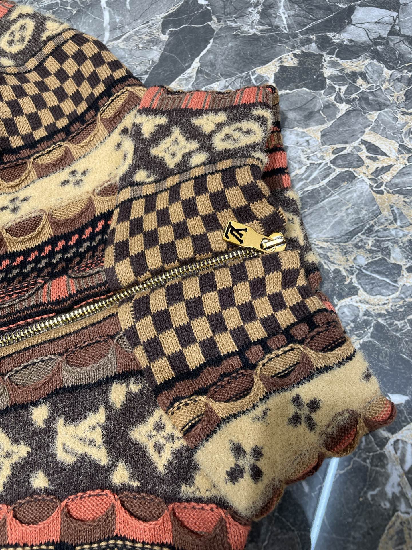 L X V 25FF X Nigo Half-zip turtleneck sweater