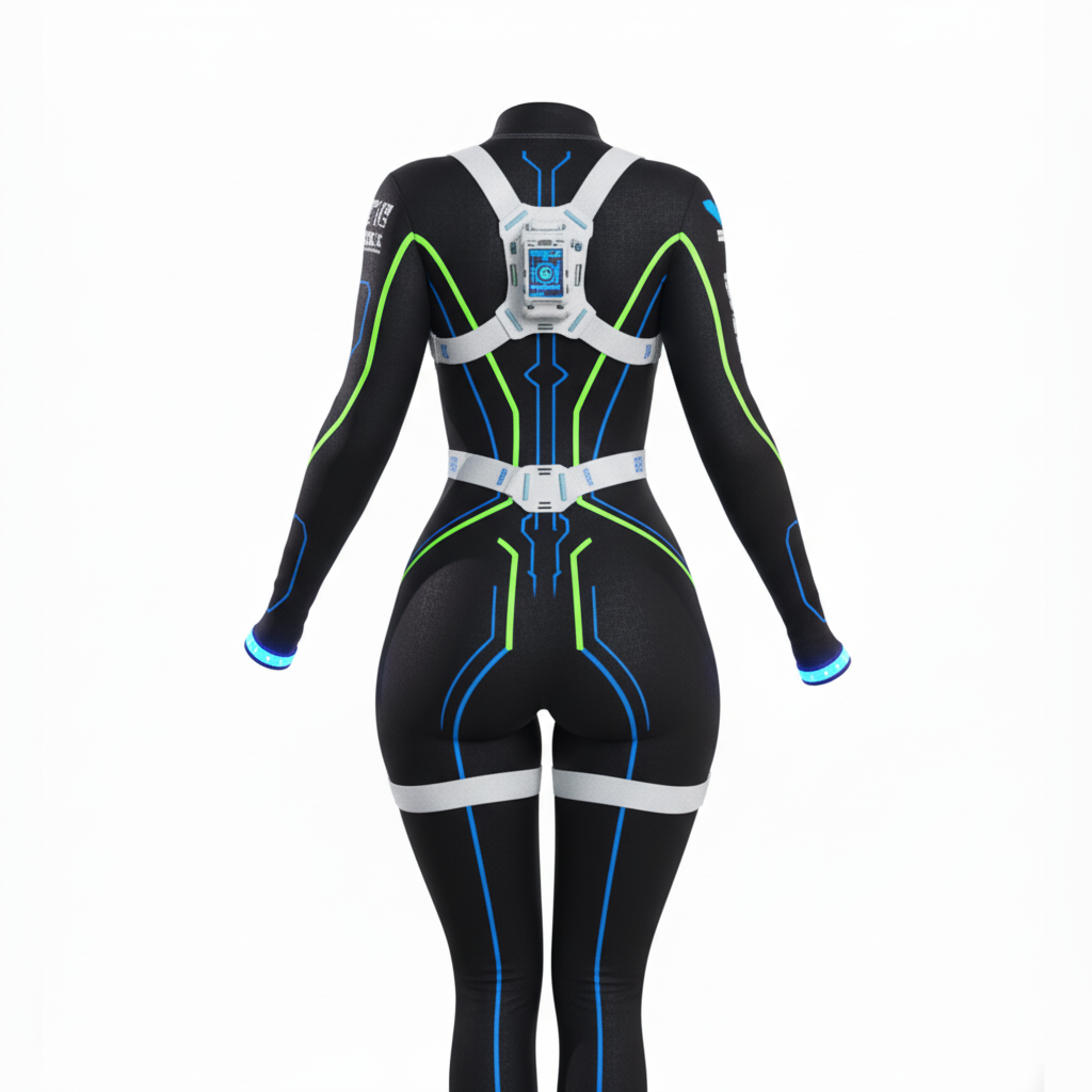 Cyberpunk Futuristic Mechanical Style Women's Sports Yoga Outfit Set