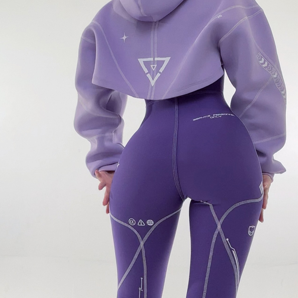 Cyberpunk Futuristic Mechanical Style Women's Sports Yoga Outfit Set