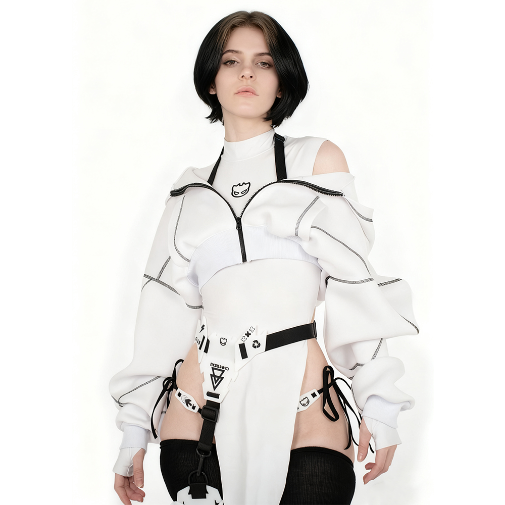 Cyberpunk Futuristic Mechanical Style Women's Sports Yoga Outfit Set