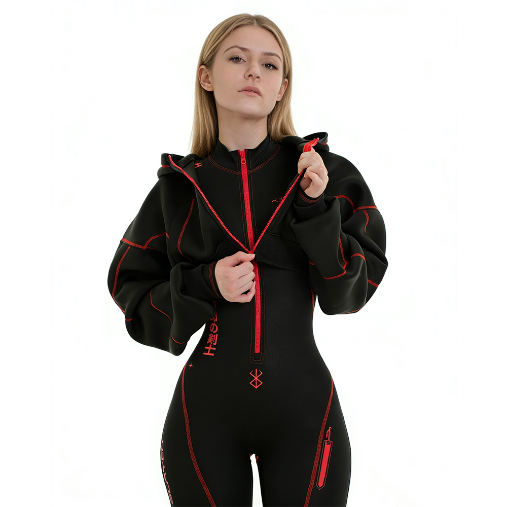 Cyberpunk Futuristic Mechanical Style Women's Sports Yoga Outfit Set