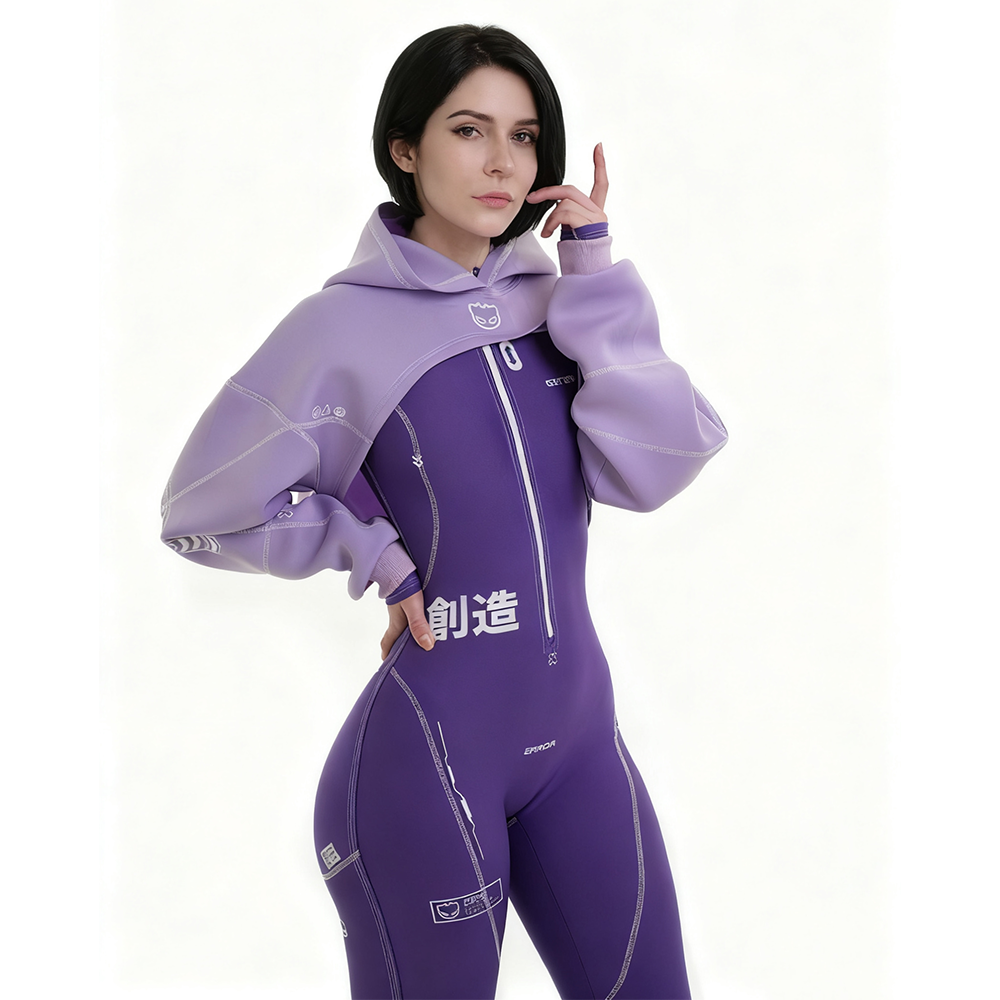 Cyberpunk Futuristic Mechanical Style Women's Sports Yoga Outfit Set