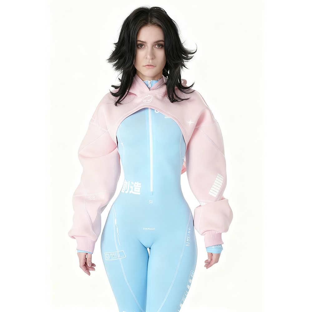 Cyberpunk Futuristic Mechanical Style Women's Sports Yoga Outfit Set