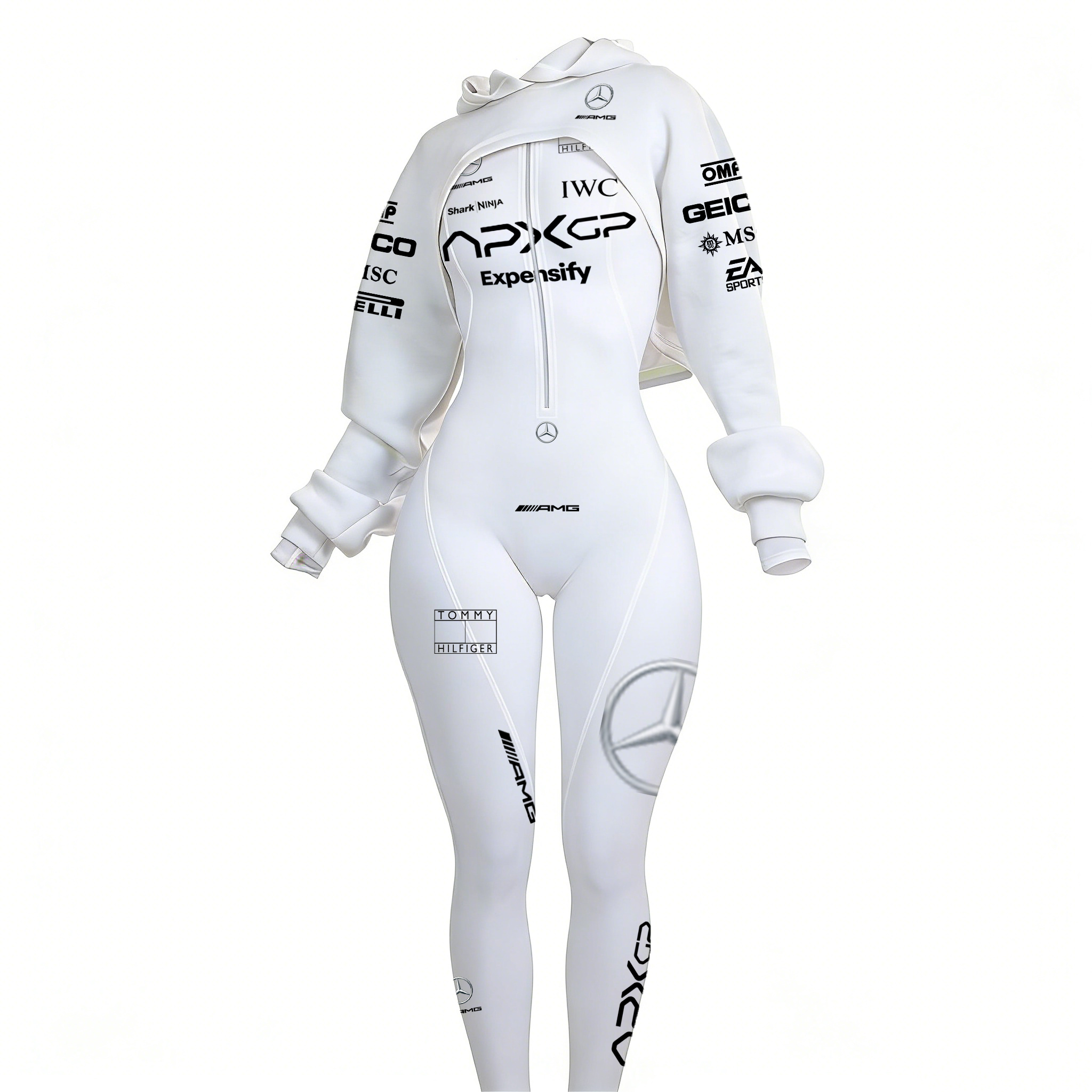 Cyberpunk Futuristic Mechanical Style Women's Championship Team Logo Sports Yoga Suit Racing