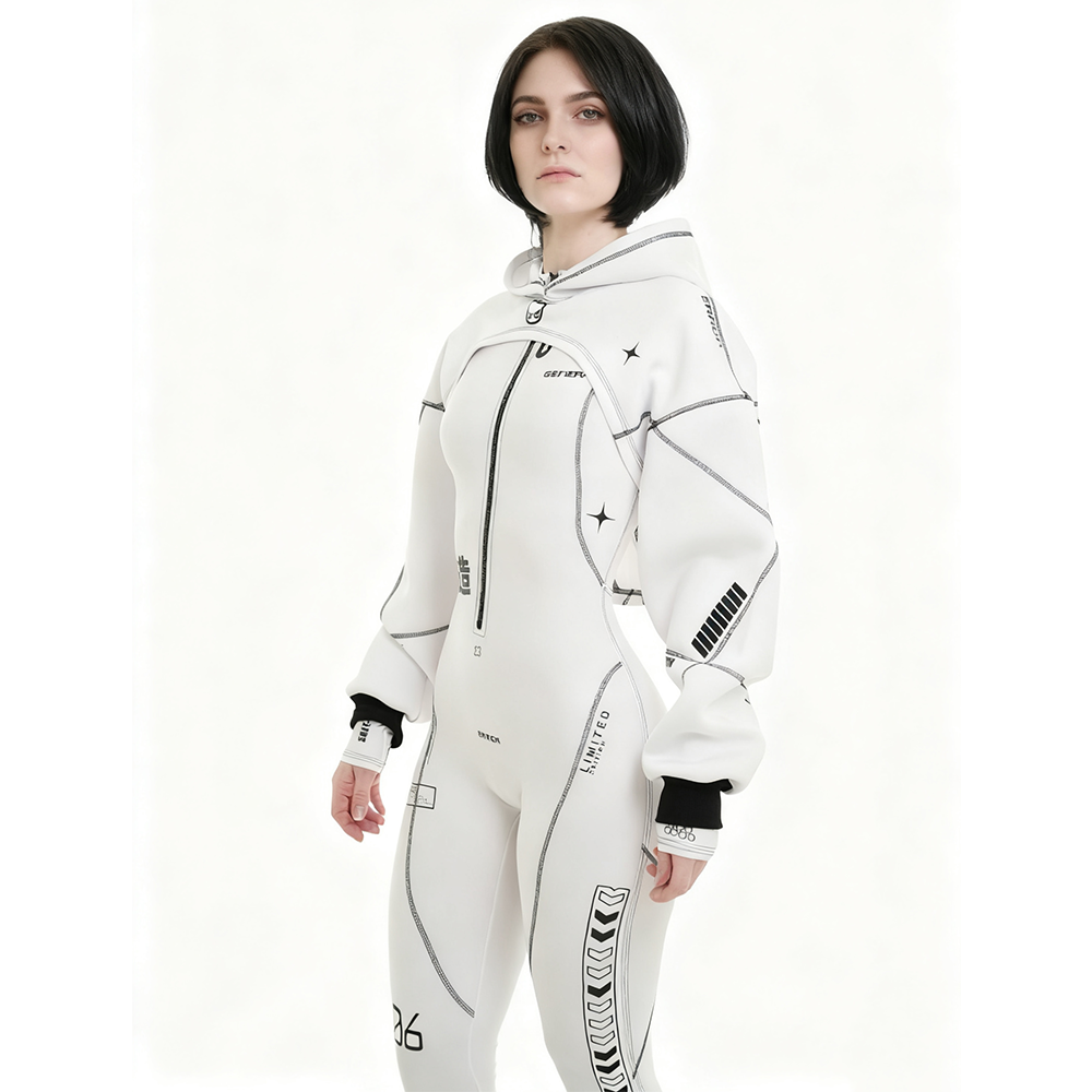 Cyberpunk Futuristic Mechanical Style Women's Sports Yoga Outfit Set