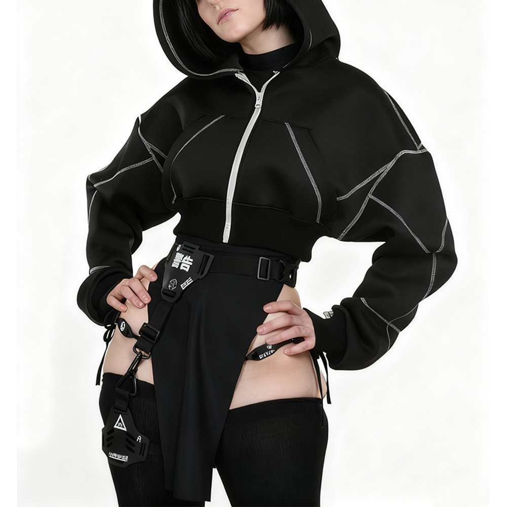 Cyberpunk Futuristic Mechanical Style Women's Sports Yoga Outfit Set