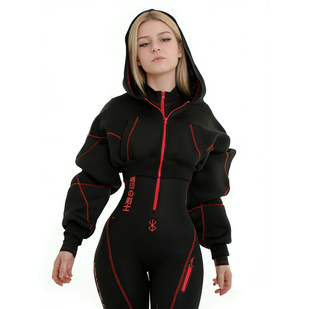 Cyberpunk Futuristic Mechanical Style Women's Sports Yoga Outfit Set