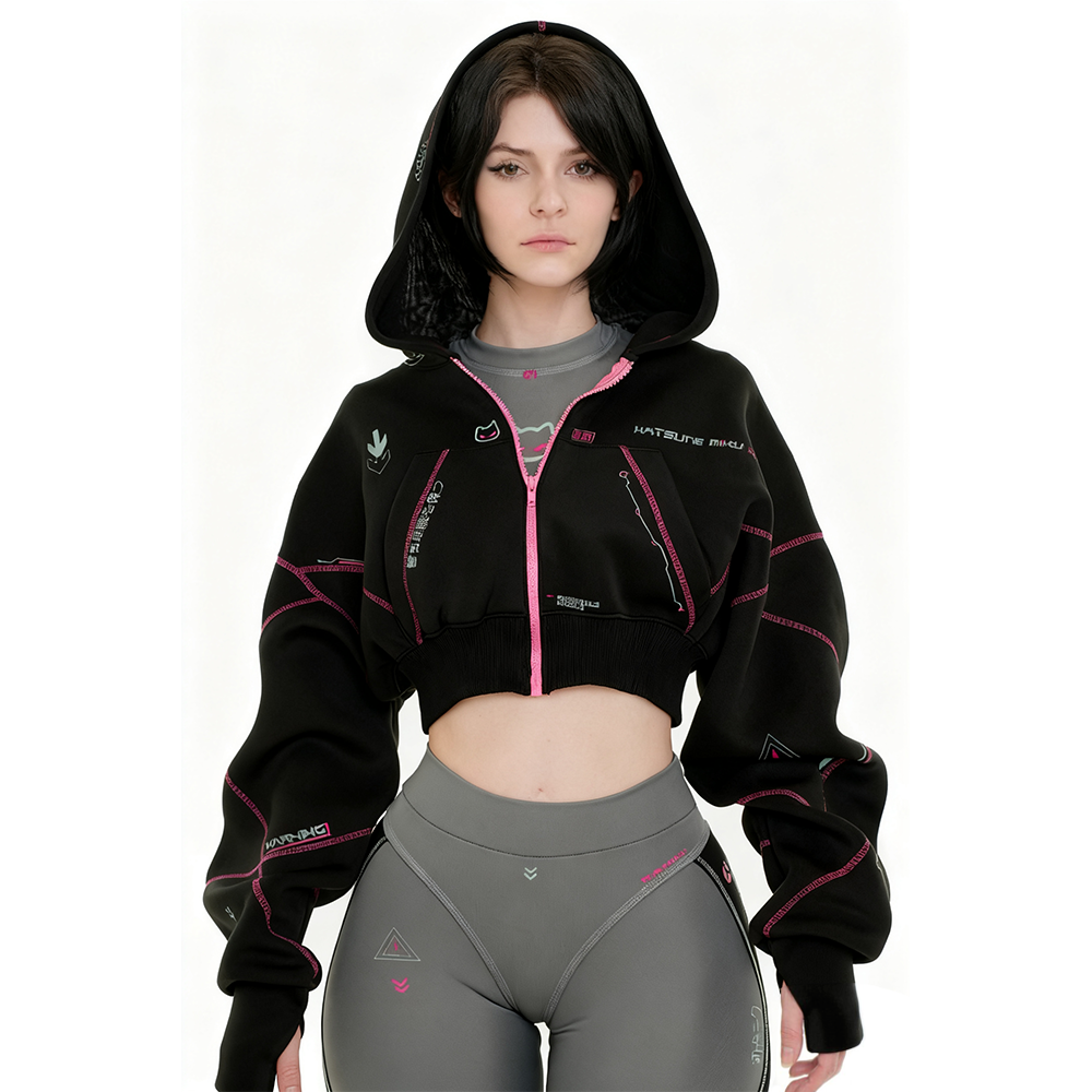 Cyberpunk Futuristic Mechanical Style Women's Sports Yoga Outfit Set
