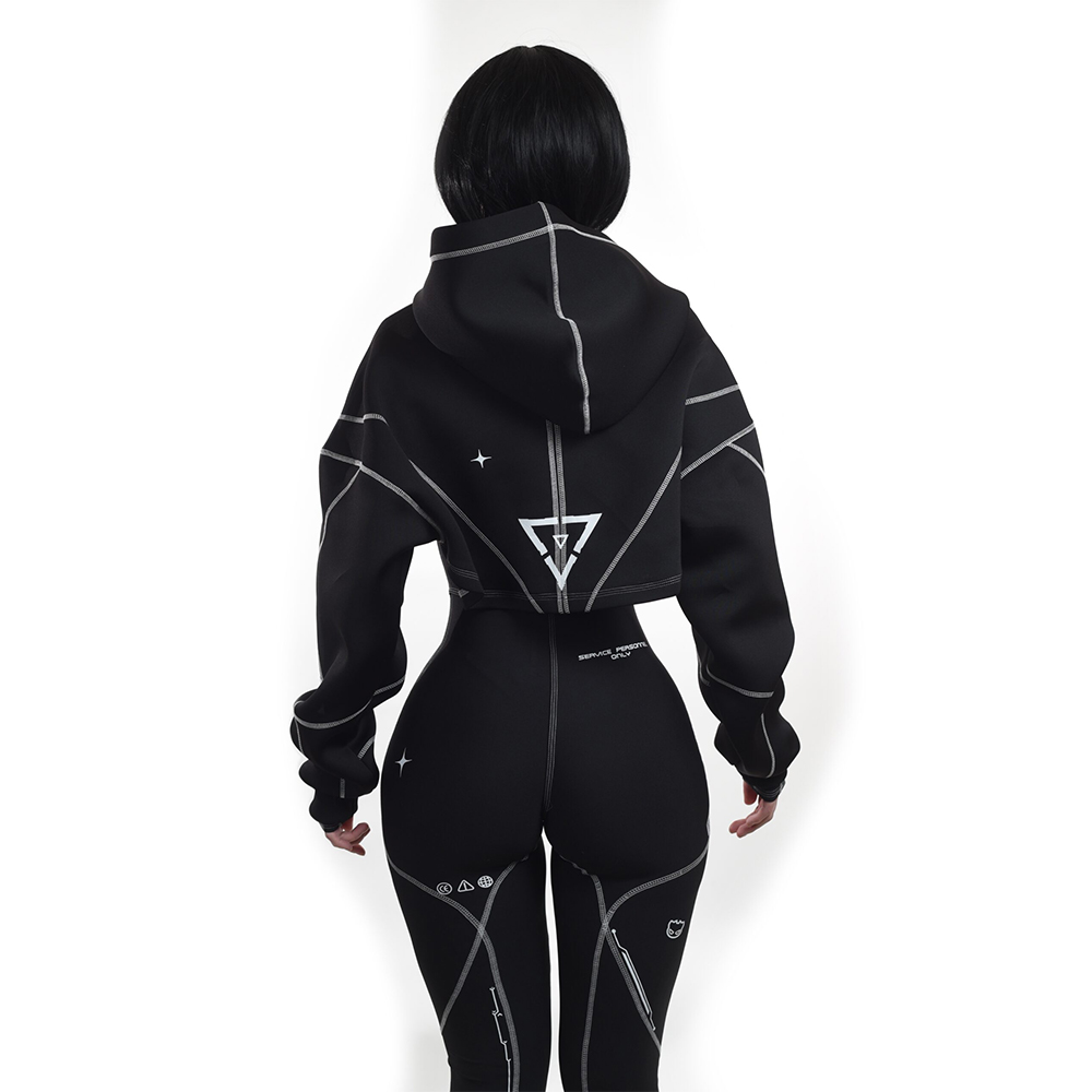 Cyberpunk Futuristic Mechanical Style Women's Sports Yoga Outfit Set