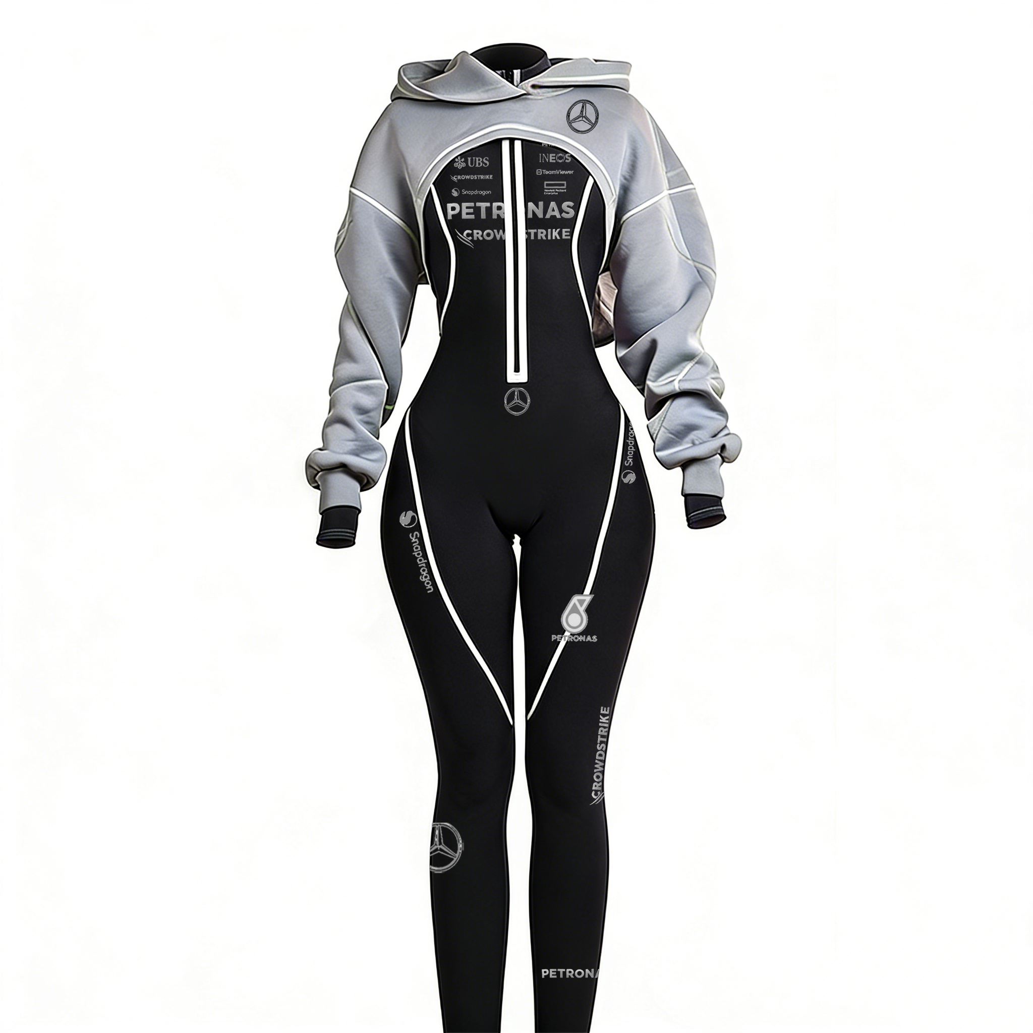 Cyberpunk Futuristic Mechanical Style Women's Championship Team Logo Sports Yoga Suit Racing