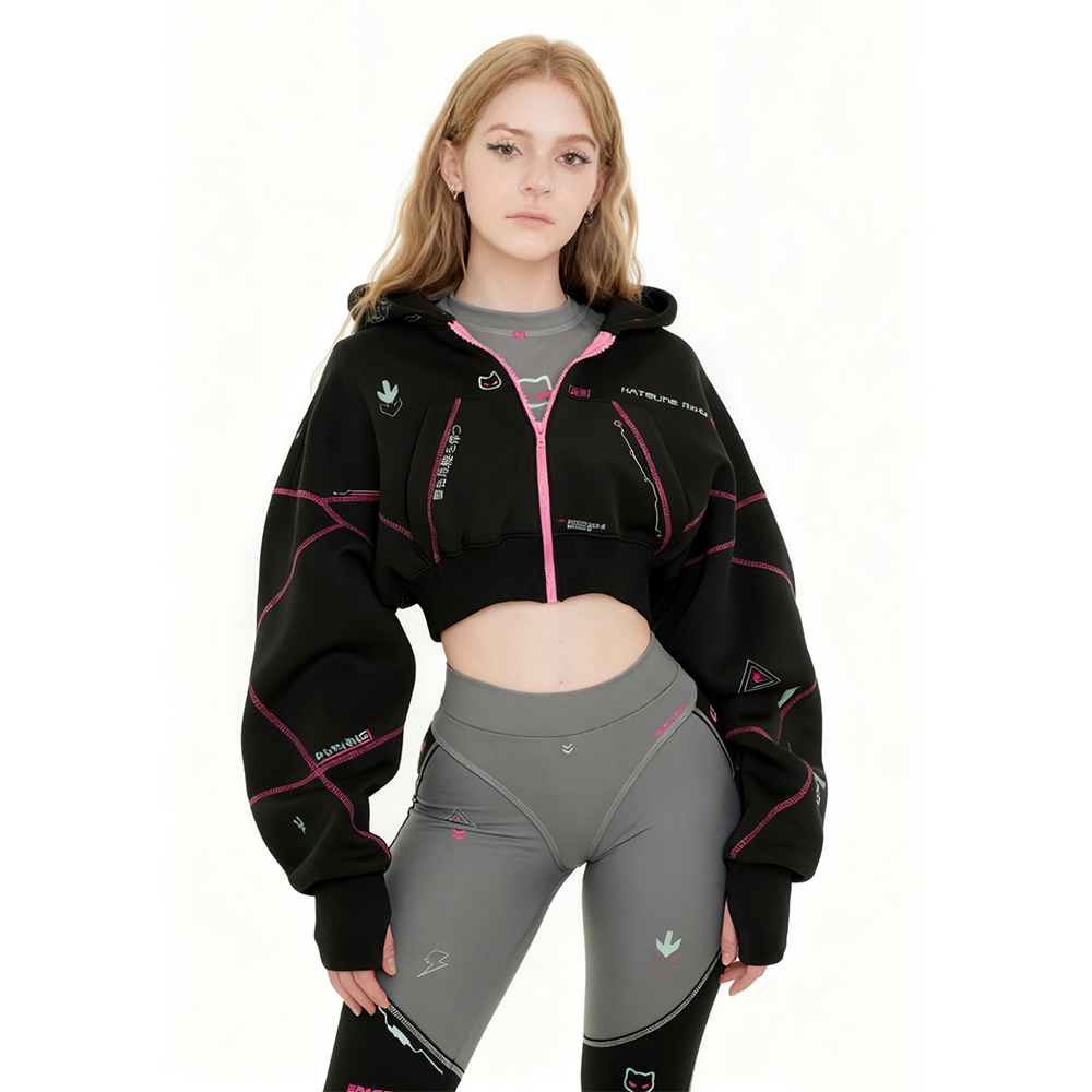 Cyberpunk Futuristic Mechanical Style Women's Sports Yoga Outfit Set