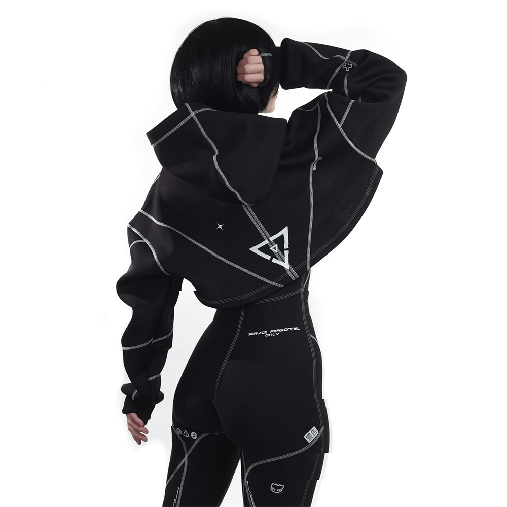 Cyberpunk Futuristic Mechanical Style Women's Sports Yoga Outfit Set