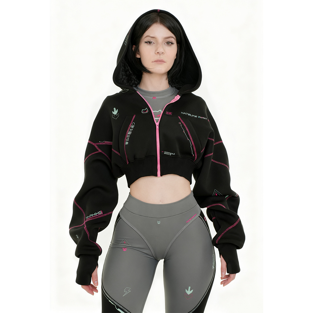 Cyberpunk Futuristic Mechanical Style Women's Sports Yoga Outfit Set