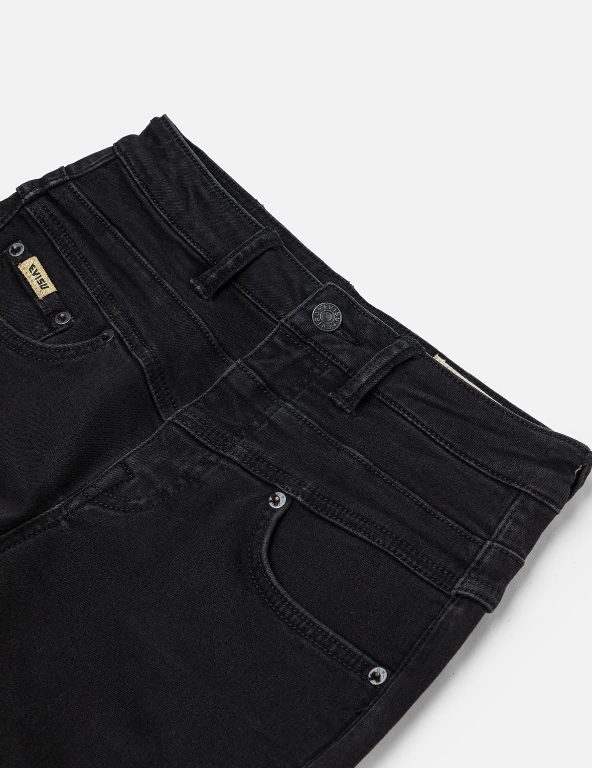 Brocade Inserted Seagull Skinny Jeans