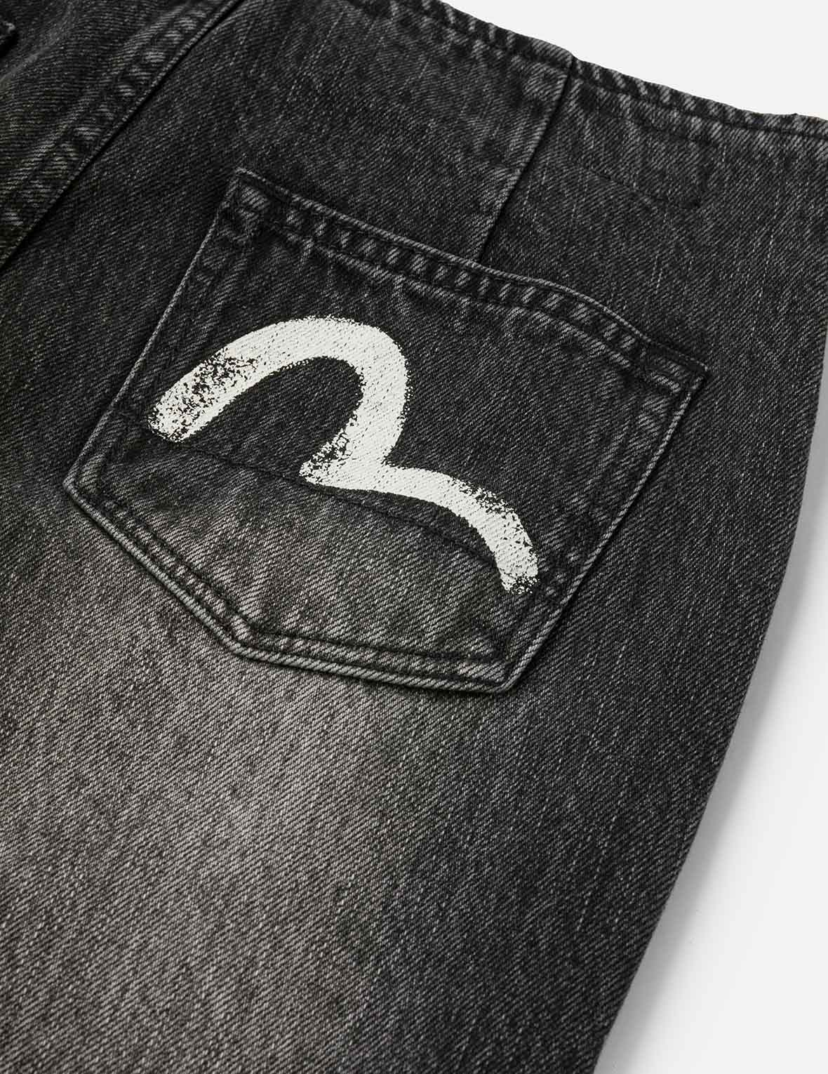 Mottled Seagull and Distressed Fashion Fit Denim Skorts