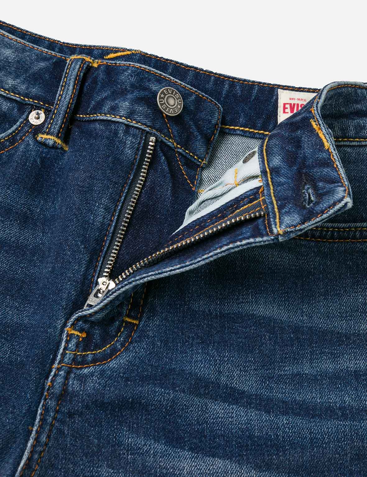 Hollow Fuzzy Cat and Seagull Embroidery Relax Fit Jeans