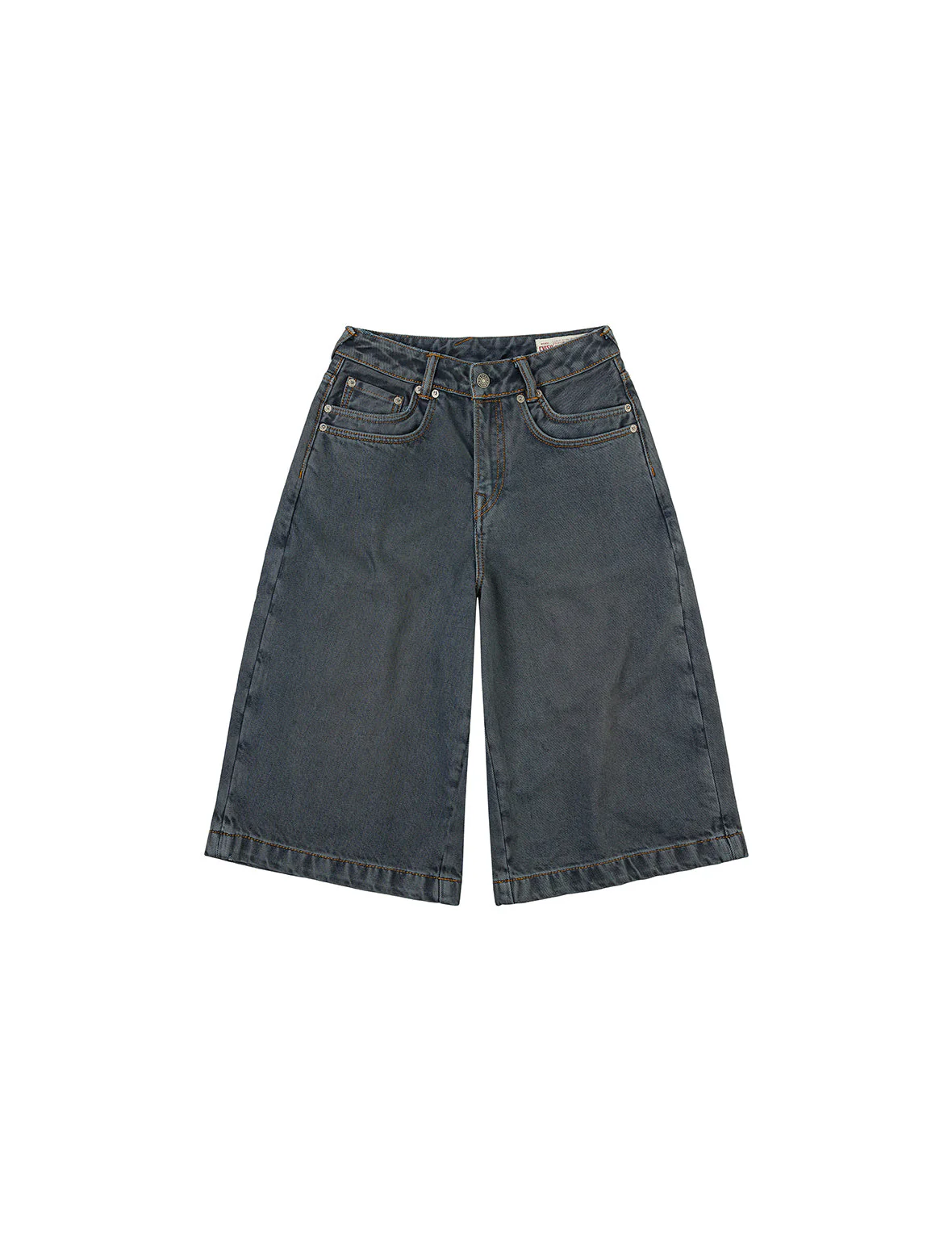 Multi-Pocket with Multi Logos Embroidery Cropped Jeans