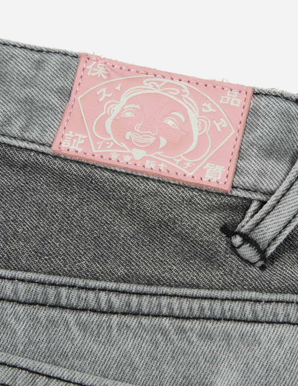 Seagull Print Boyfriend Jeans