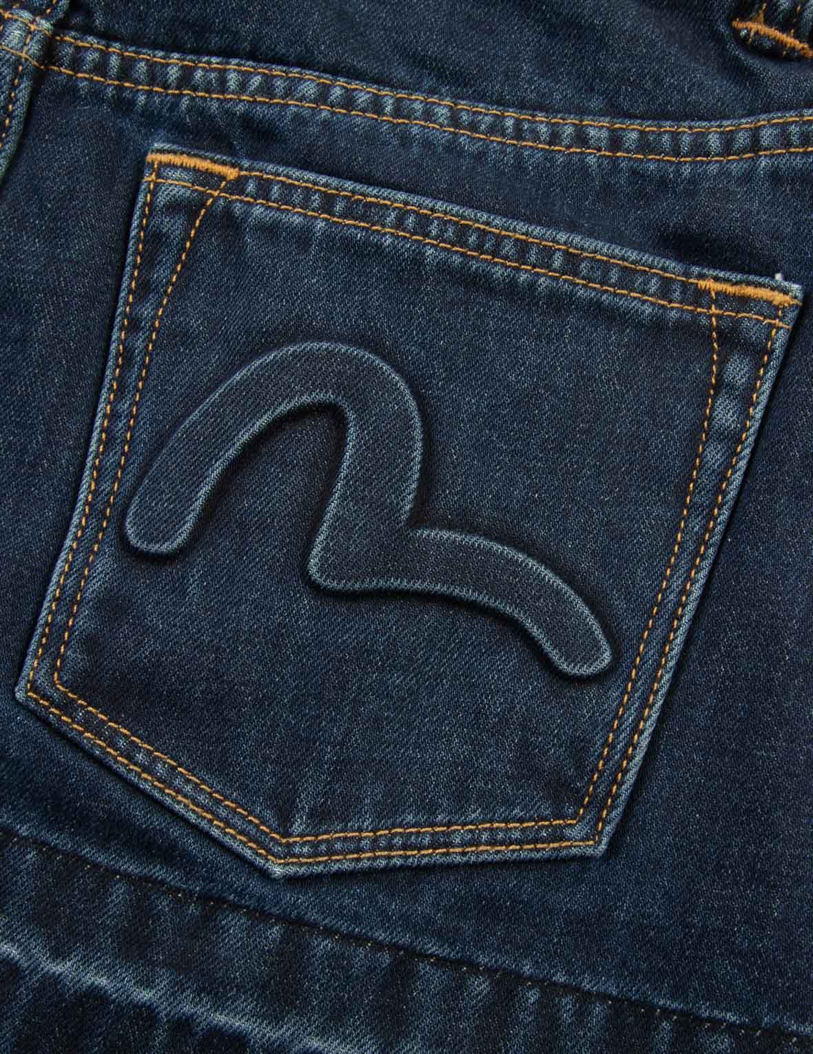 Deconstructed Seagull Embossed Fashion Fit Skirt-Jeans