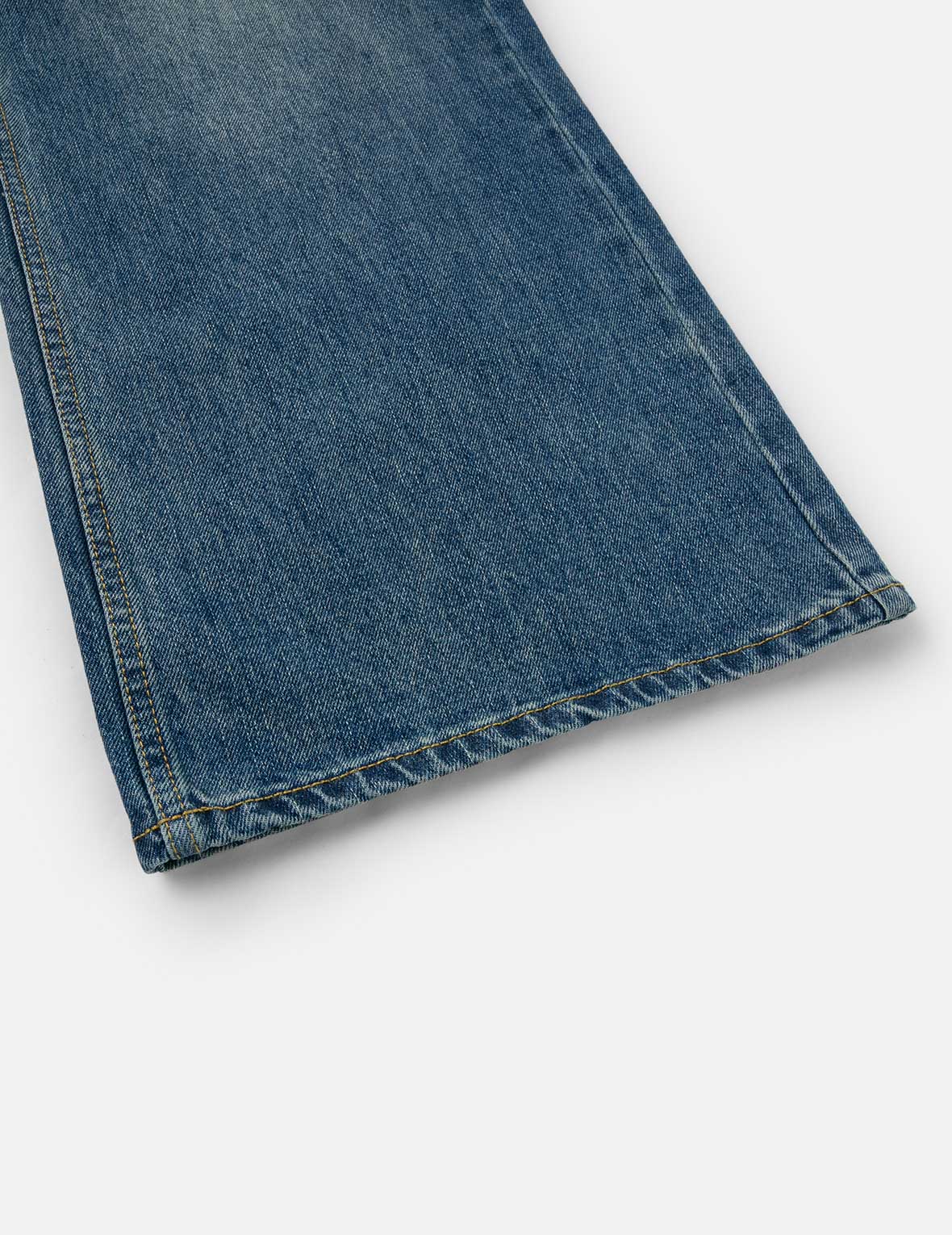 Seagull Print Wide-Leg Jeans