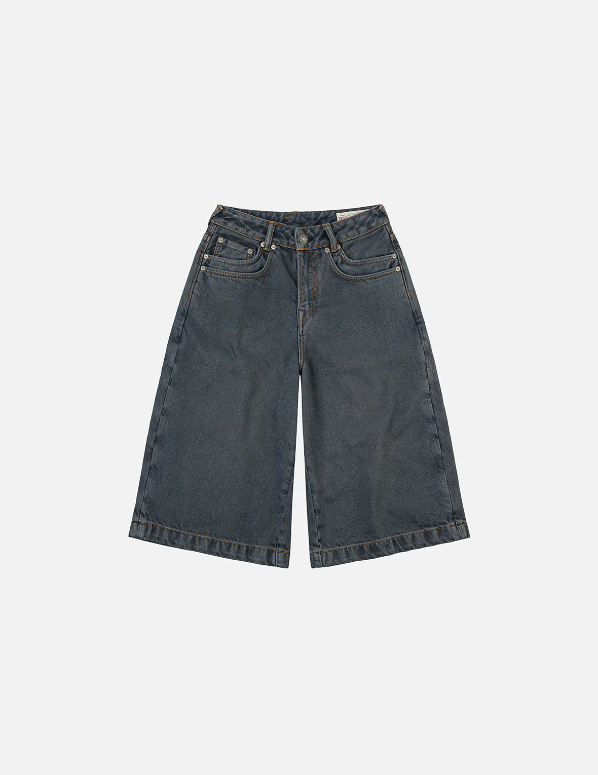 Multi-Pocket with Multi Logos Embroidery Cropped Jeans