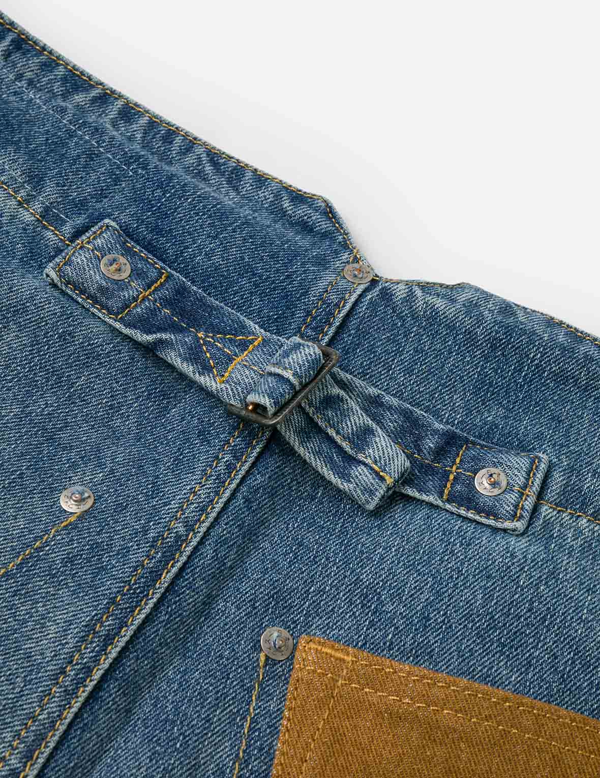 Seagull Print Wide-Leg Jeans