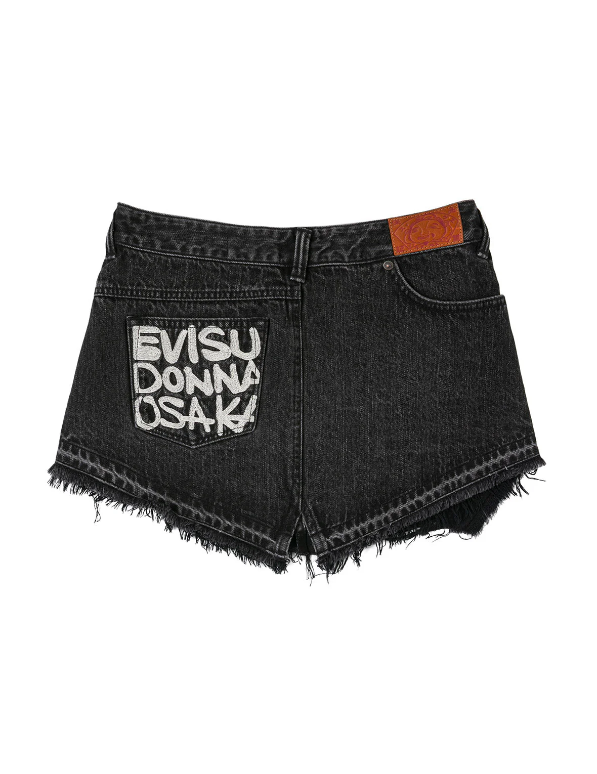 Mottled Seagull and Distressed Fashion Fit Denim Skorts