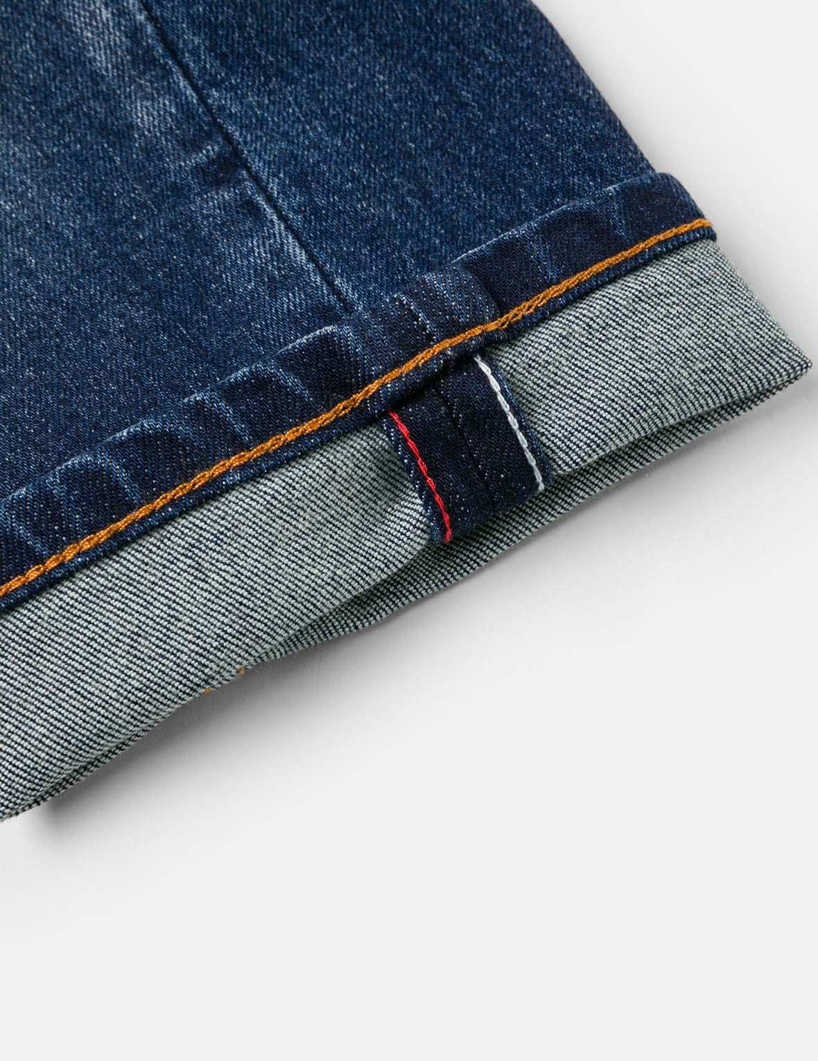 Hollow Fuzzy Cat and Seagull Embroidery Relax Fit Jeans