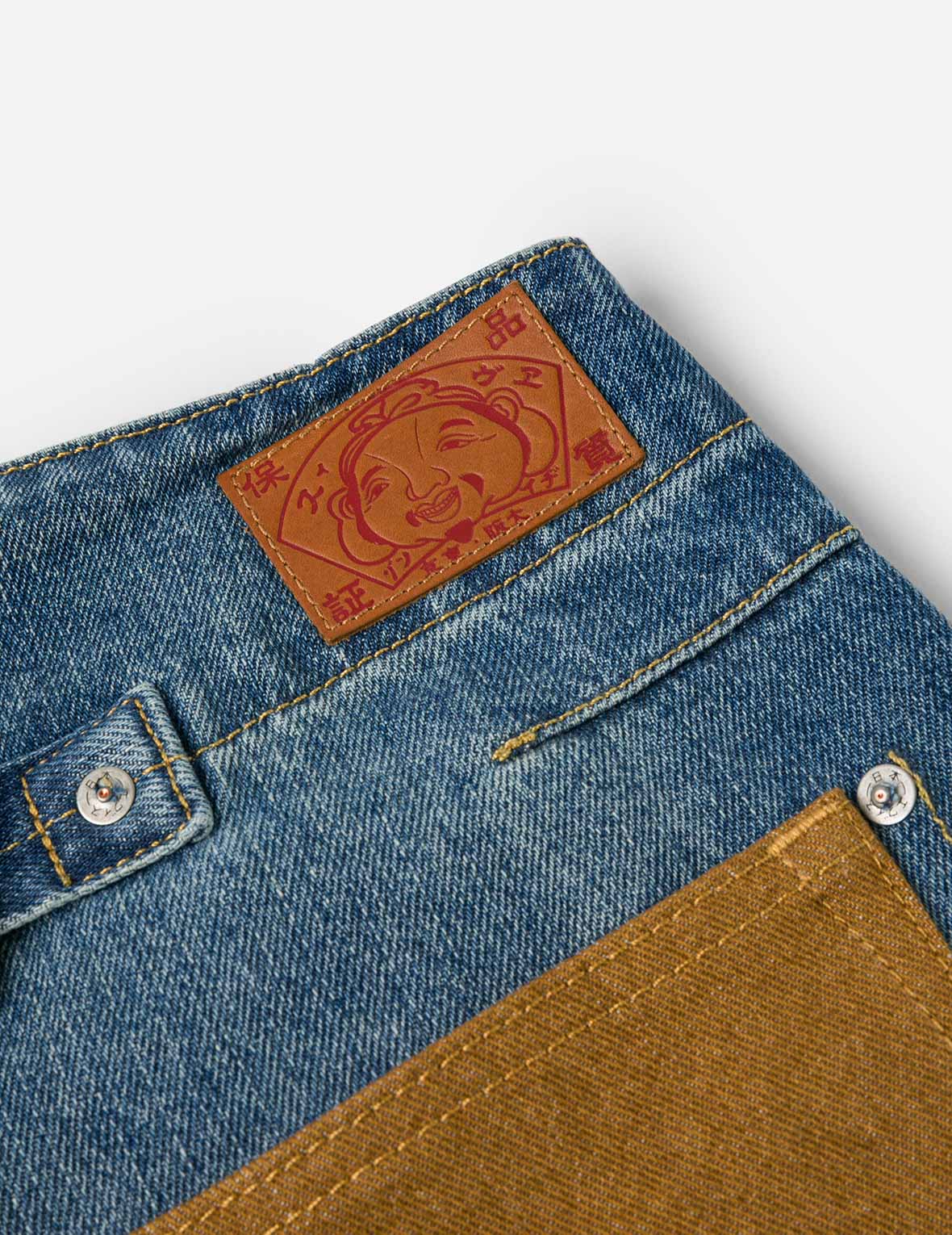 Seagull Print Wide-Leg Jeans